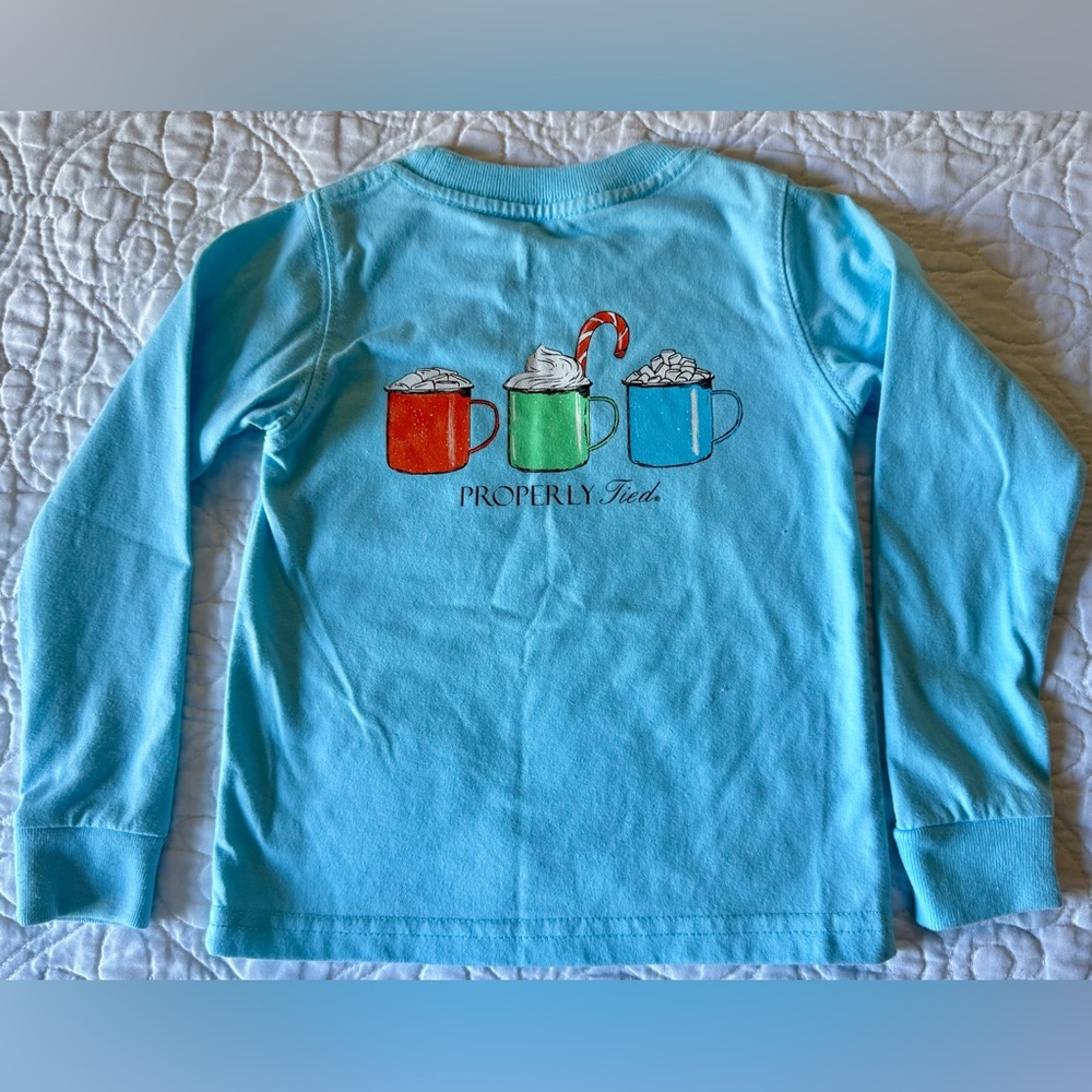 Properly Tied Baby Boy Long Sleeve T Shirt Christmas Bundle Set CandyCane PJ 12M - Picture 3 of 11